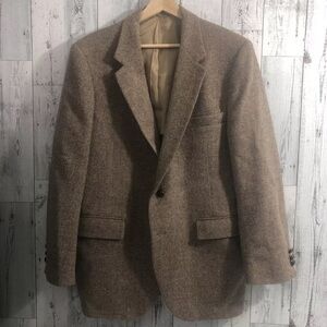 The Wool Collection Herringbone Mens Blazer